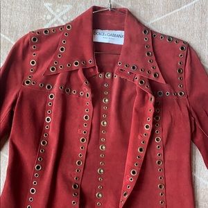 Dolce & Gabbana Red suede jacket